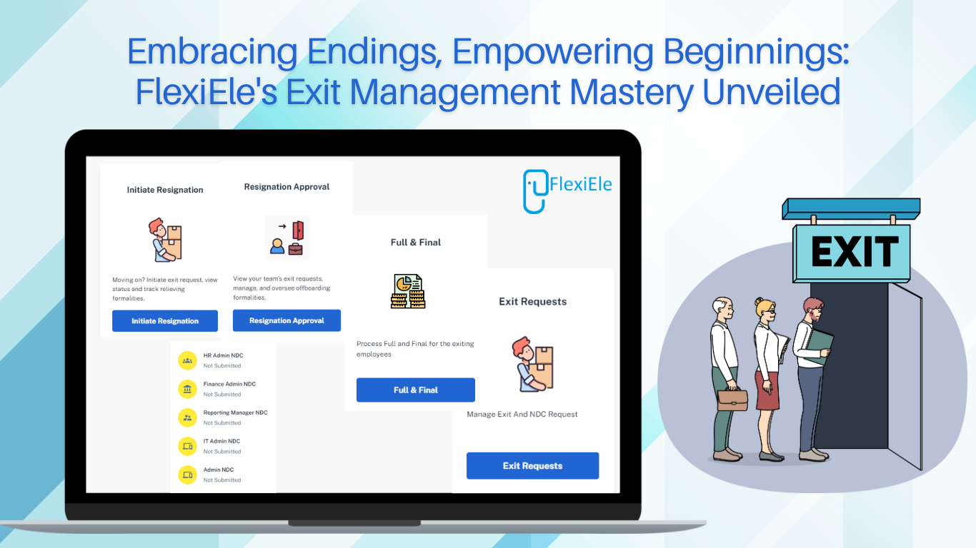 Employee receiving a positive exit interview with FlexiEle's exit management system.